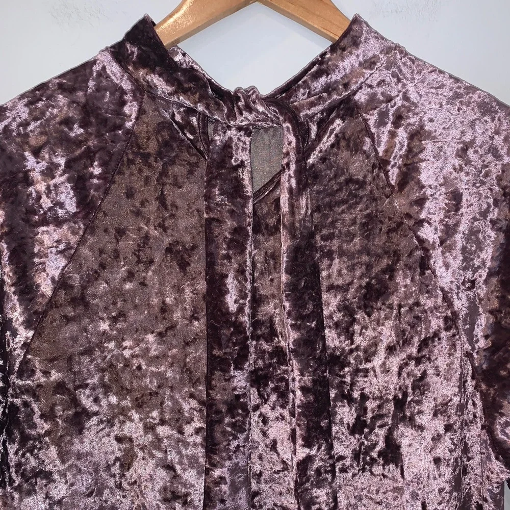 Sheila Rose Mauve Crushed Velvet Shift Dress Size XL